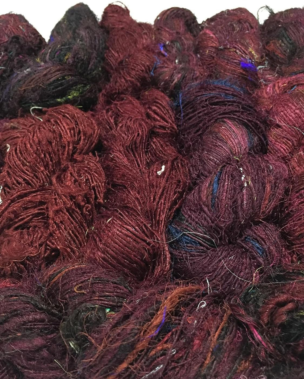 Knitsilk Premium Recycled Sari Silk Worsted Yarn - Black | 150+ Yards, 100gm
