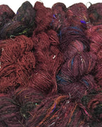 Knitsilk Premium Recycled Sari Silk Worsted Yarn - Black | 150+ Yards, 100gm