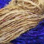 Close-Up – Blue & Beige Yarn Texture