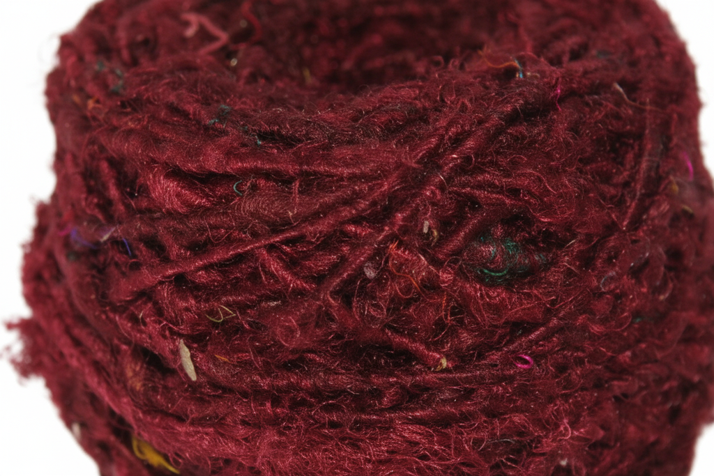 Close-Up - Burgundy Maroon Yarn Texture