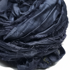 Close-up – Charcoal Grey Sari Silk Yarn