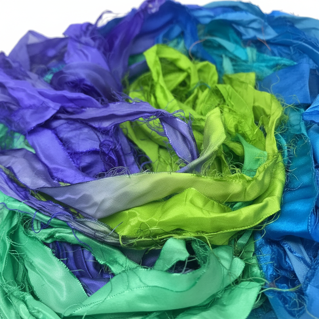 Close-up – Chrysanthemum Sari Silk Yarn