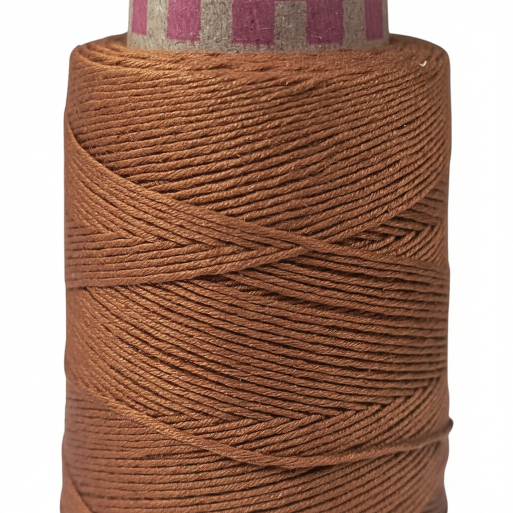 Close-up – Copper Bronze Silk Yarn Texture