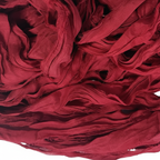 Close-up – Crimson Sari Silk Scarf Texture