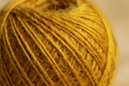 Close-Up - Golden Yellow Yarn Texture