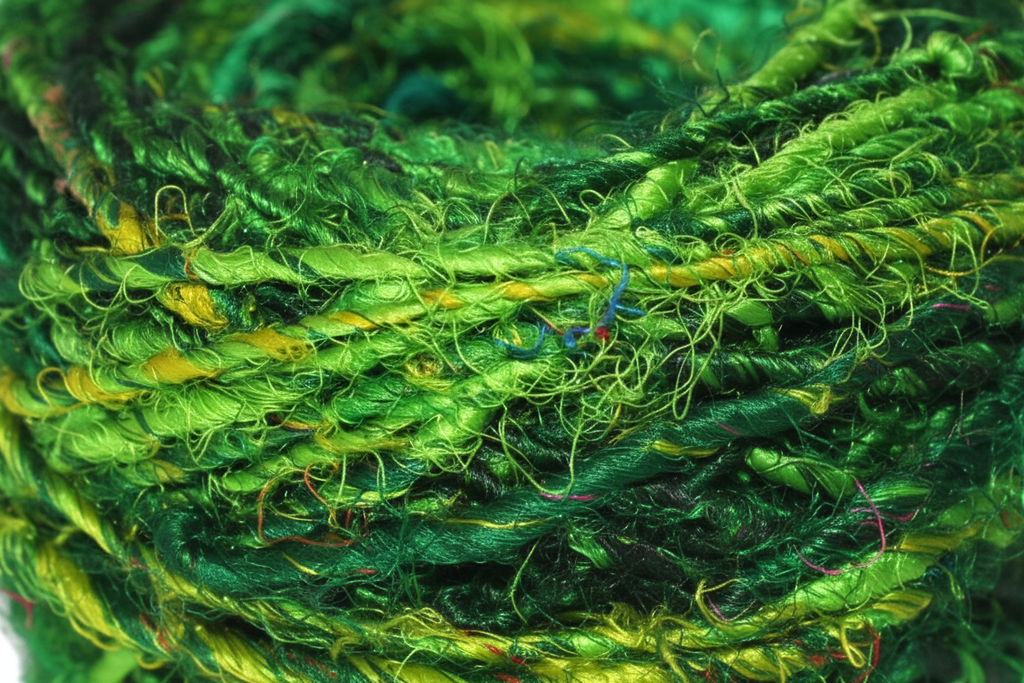 Close-Up - Green Yarn Texture