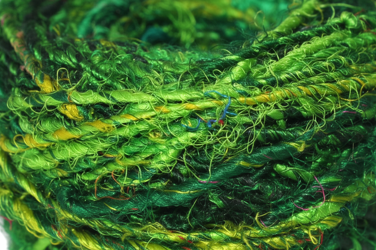 Close-Up - Green Yarn Texture