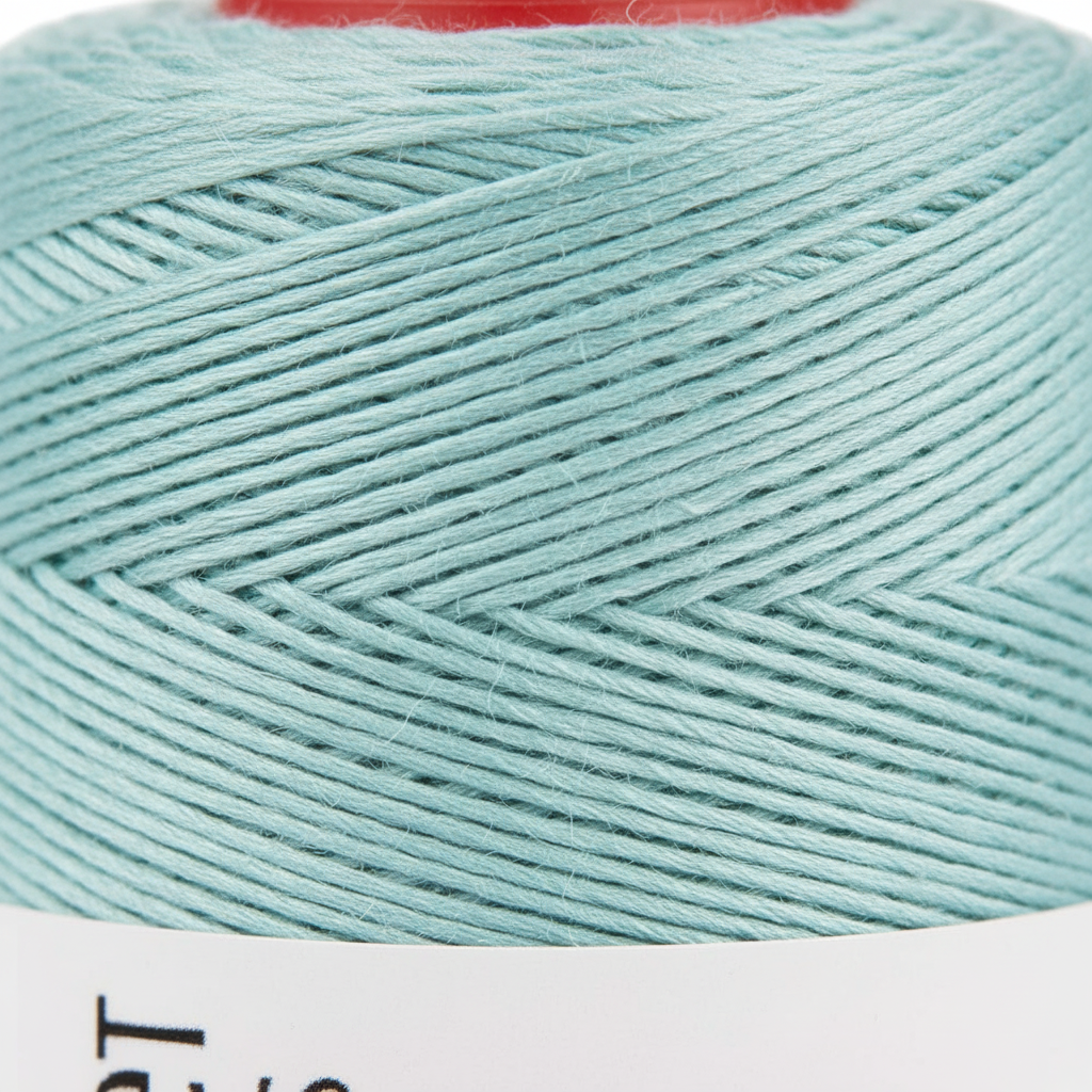 Close-up – Mint Aqua Silk Yarn Texture