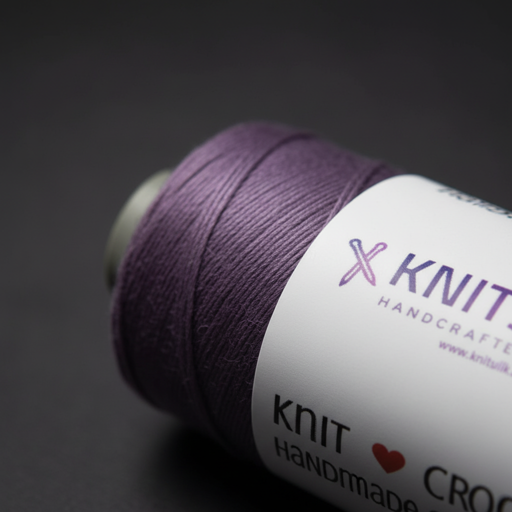 Close-up – Purple Silk Yarn Texture