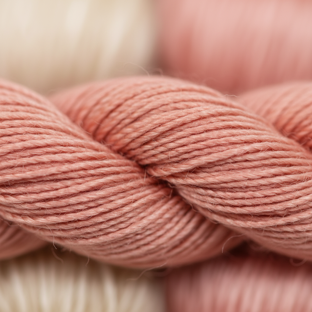 Close-Up – Salmon Pink Silk Thread Detail & Sheen