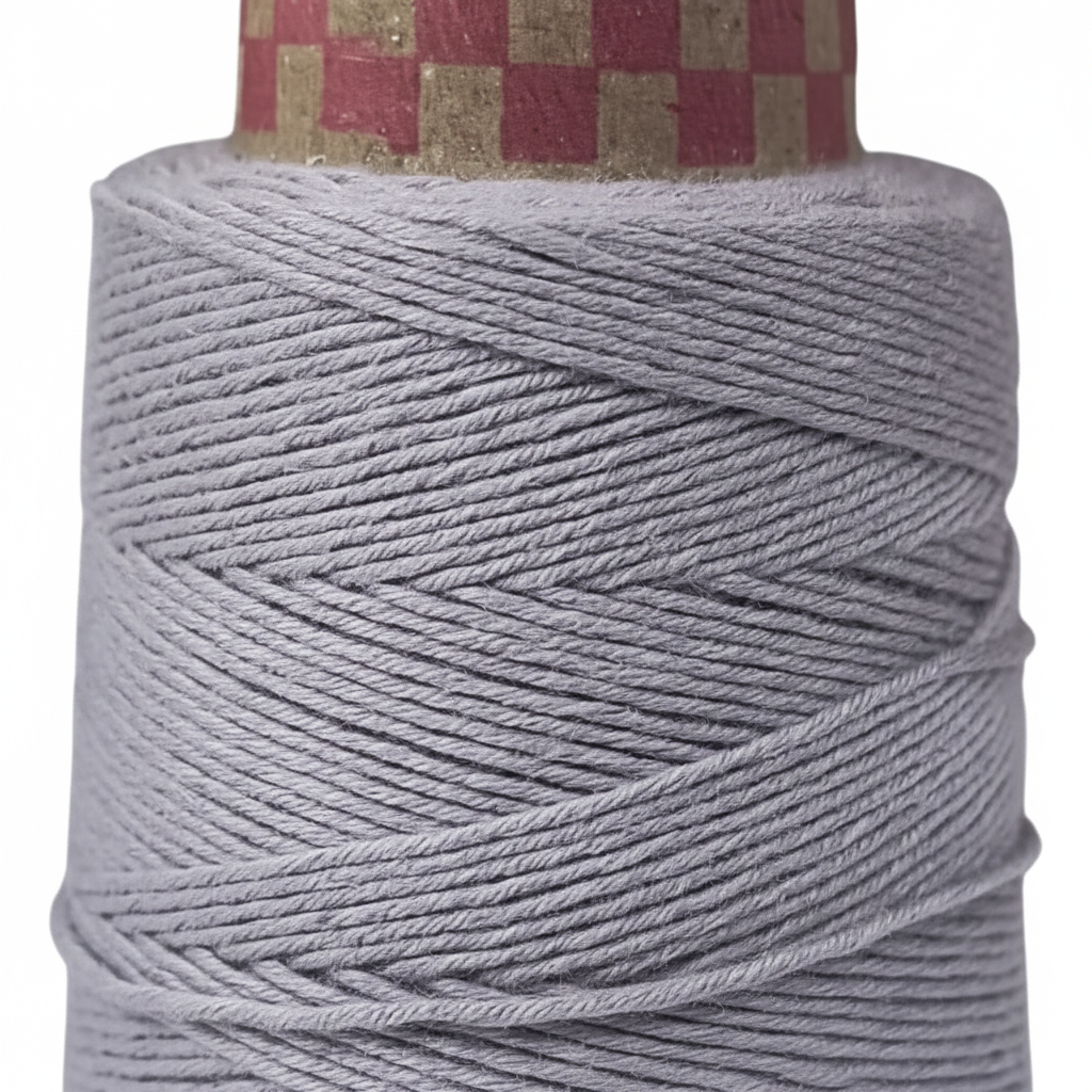 Close-up – Silver Grey Silk Yarn Texture