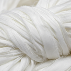 Close-up – White Sari Silk Yarn