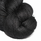 Closeup – Black Sari Silk Yarn Texture