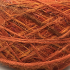 Closeup - Burnt Orange Sari Silk Yarn