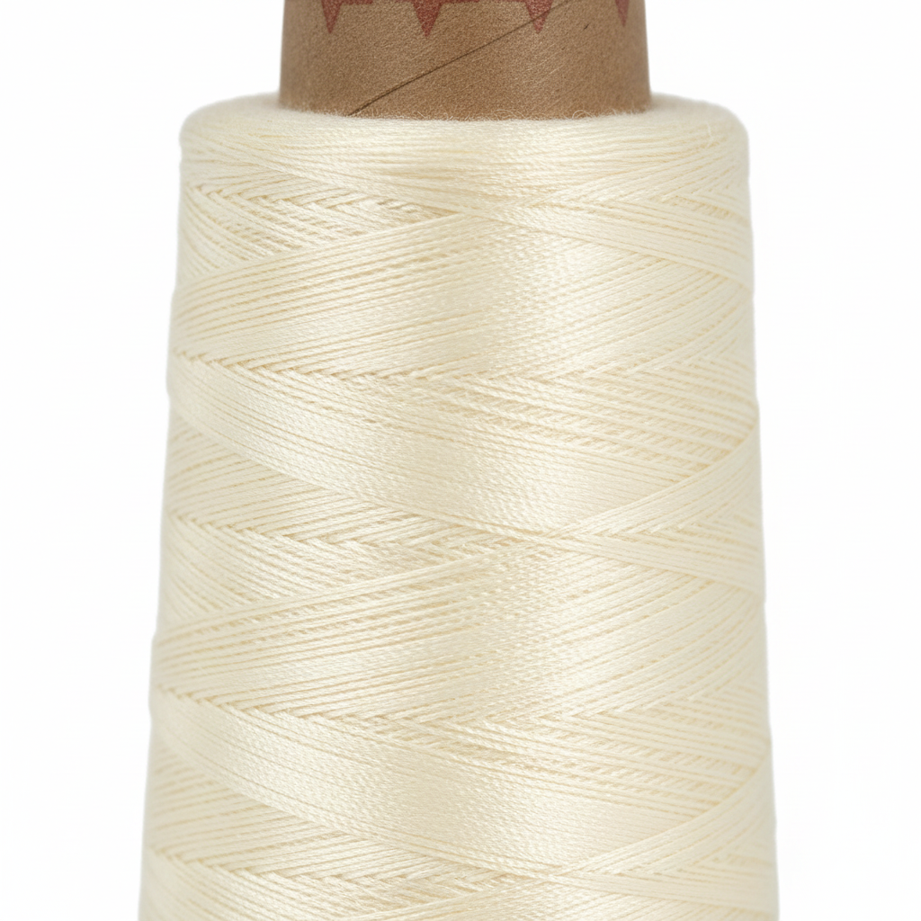 Closeup – Cream Silk Thread Texture