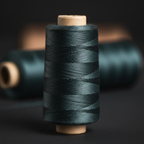 Closeup – Dark Charcoal Teal Silk Thread Texture