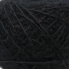 Closeup - Jet Black Sari Silk Yarn