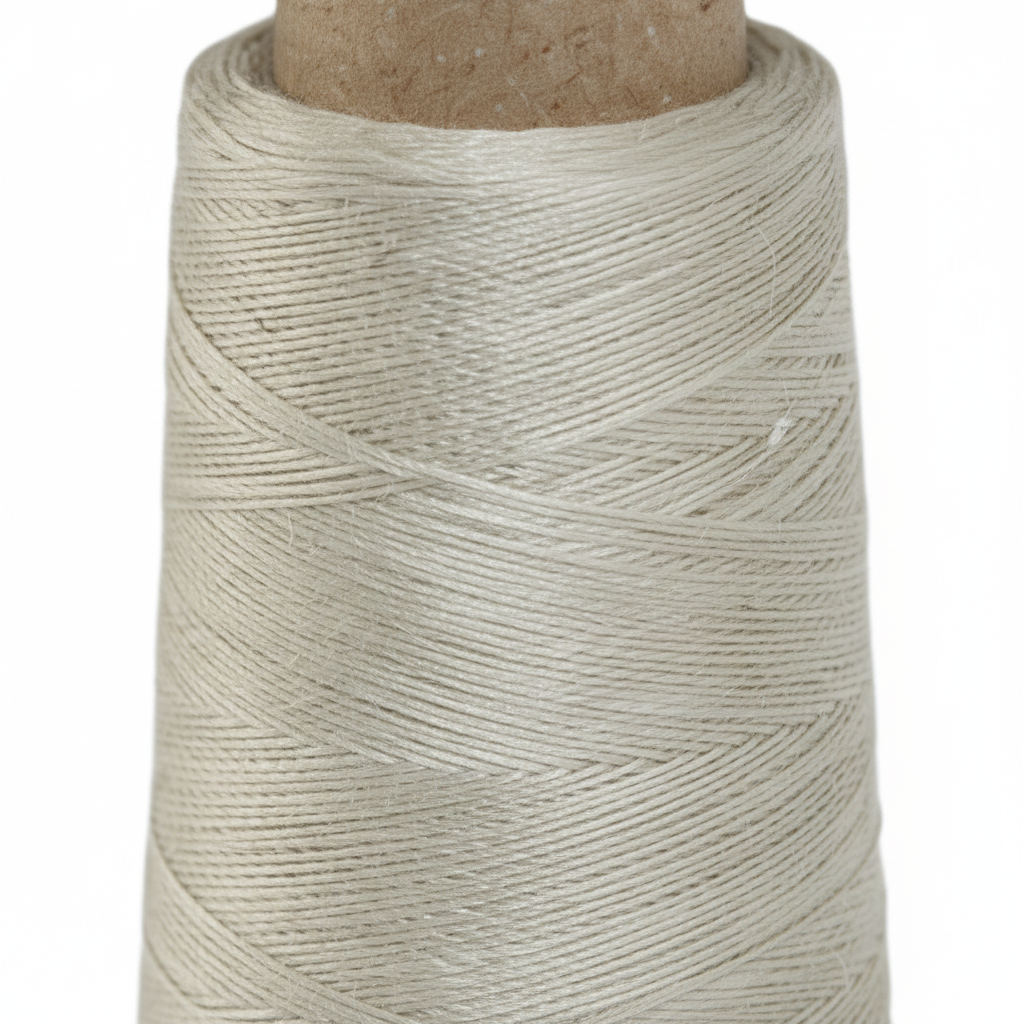 Closeup – Natural Ivory Silk Thread Texture