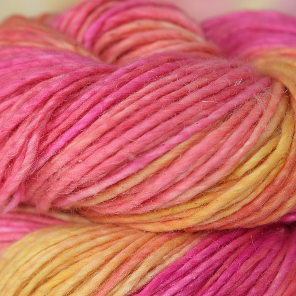 Closeup – Pink Orange Yarn