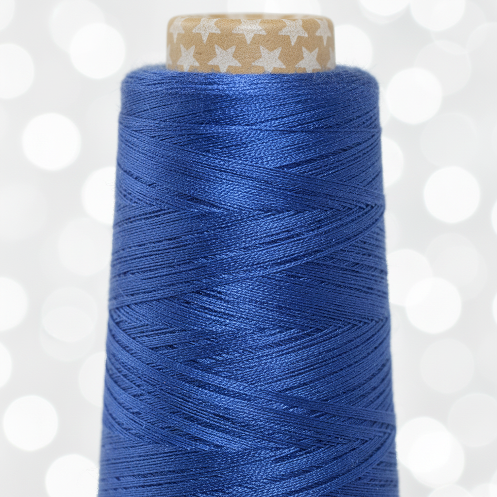 Closeup – Royal Blue Silk Thread Texture