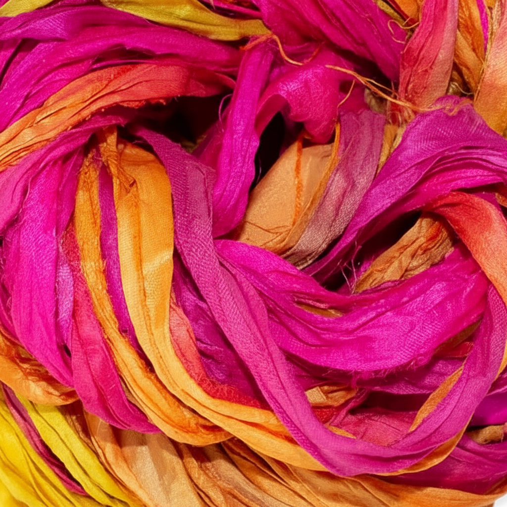 Closeup – Sari Silk Yarn