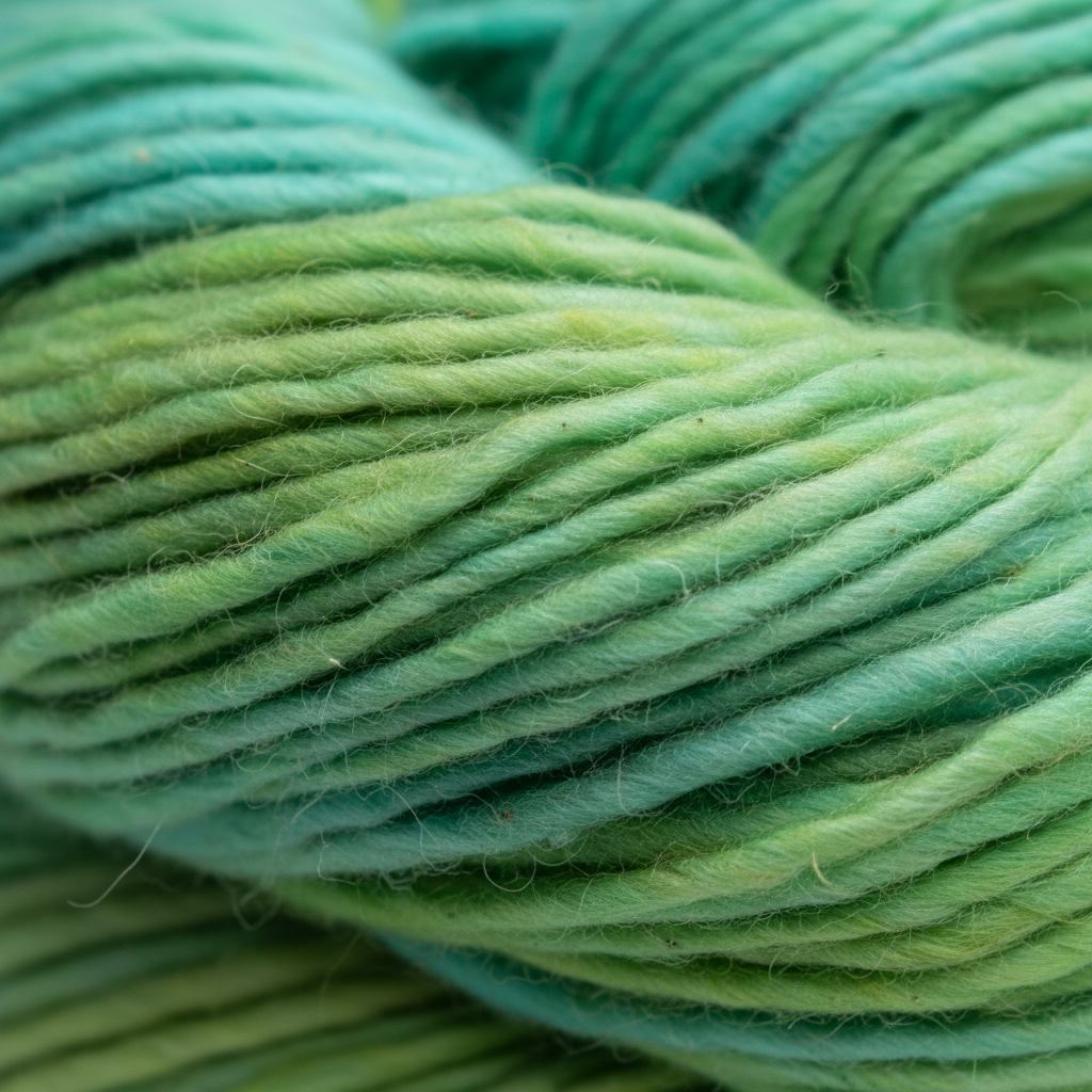 Closeup – Teal Green Yarn