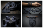Collage – Charcoal Grey Sari Silk Yarn