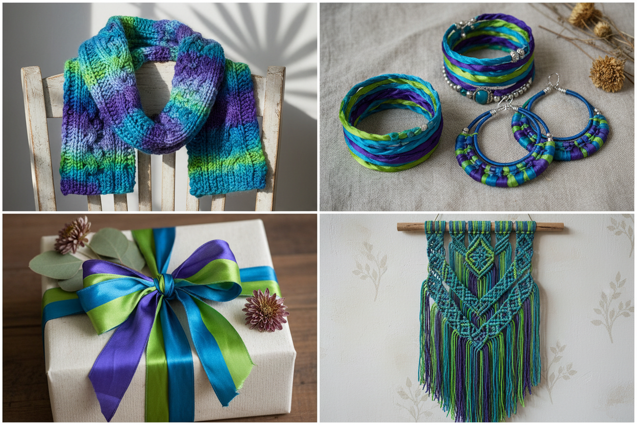 Collage – Chrysanthemum Sari Silk Yarn