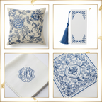 Collage – Cobalt Blue Silk Thread End Products
