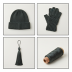Collage – Dark Charcoal Silk Yarn End Products