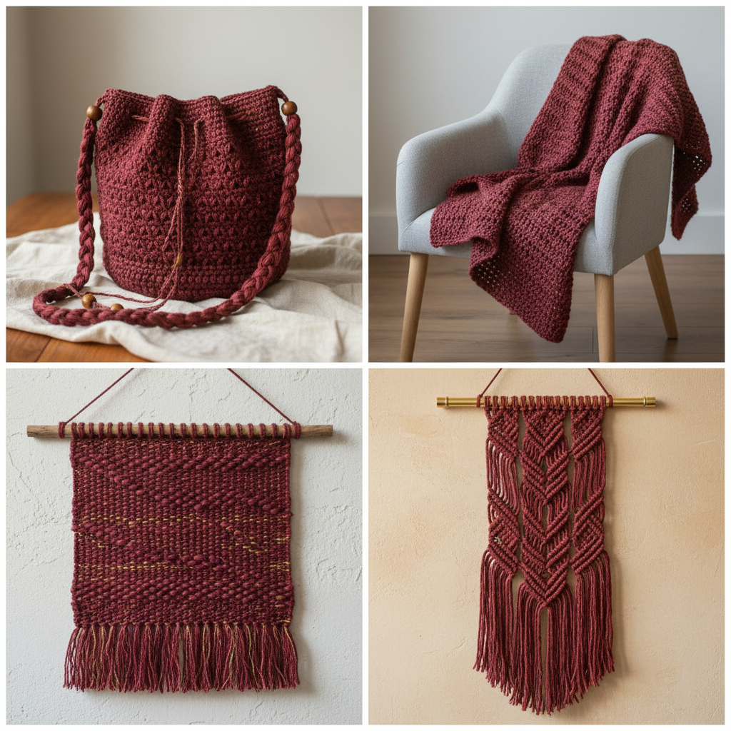 Collage - End Products Burgundy Maroon