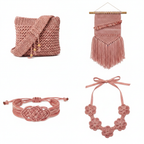 Collage – End Products in Blush Rose Sari Silk