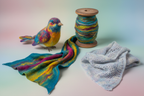 Collage – finished products made from silk fibers