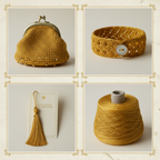Collage – Golden Silk Yarn End Products