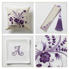 Collage – Lavender & Violet Silk Thread End Products