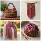Collage – Multicolor Purple-Orange-Green