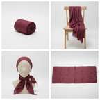 Collage – Wine Sari Silk Scarf