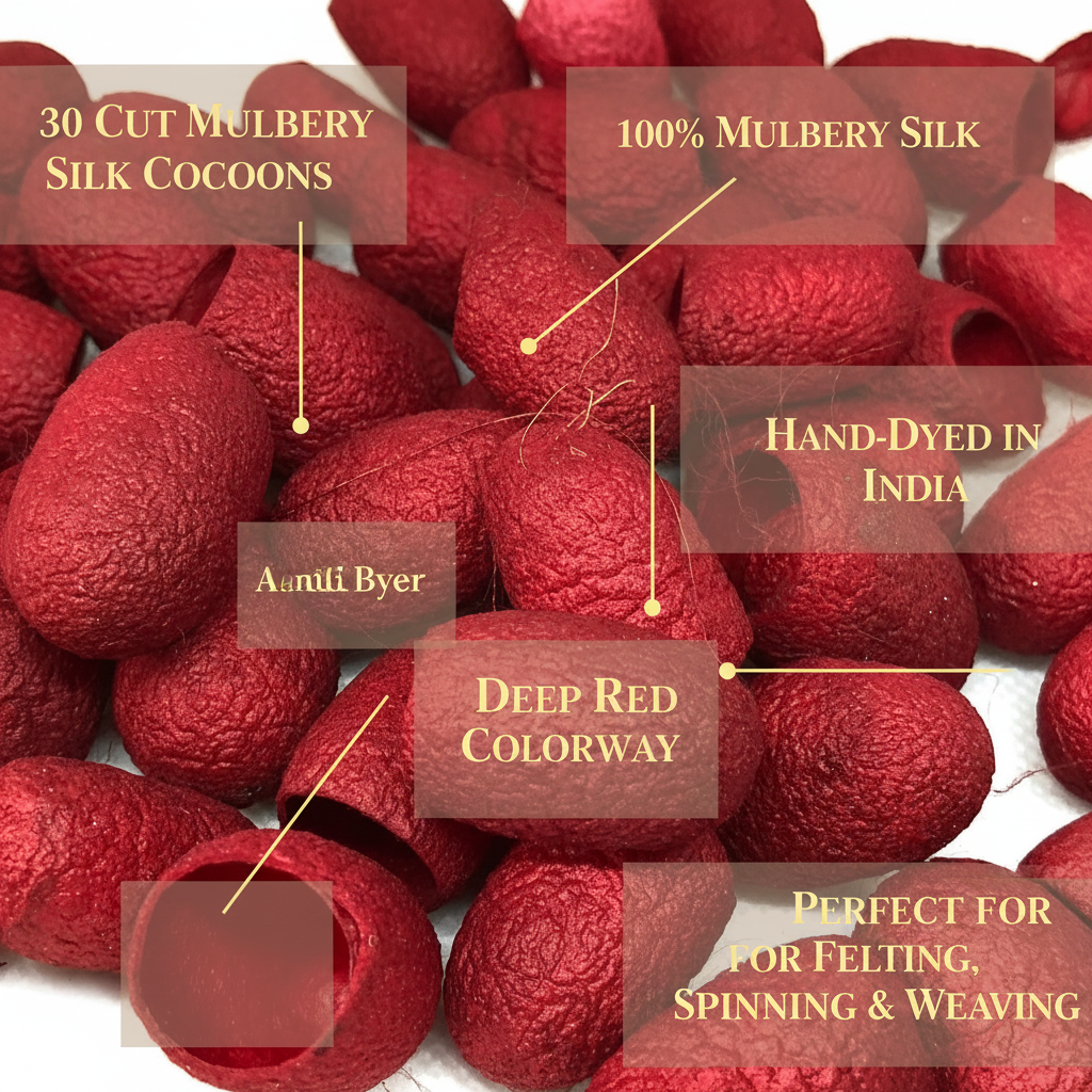 Deep Red Silk Cocoons Infographic