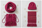 End Product Collage - Magenta Hot Pink Sari Silk Yarn