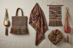 End Products Collage - Knitsilk Kohinoor Sari Silk Yarn