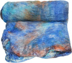 Knitsilk A-Grade Mulberry Silk Fiber 200g – Hand-Dyed - Blue and Brown