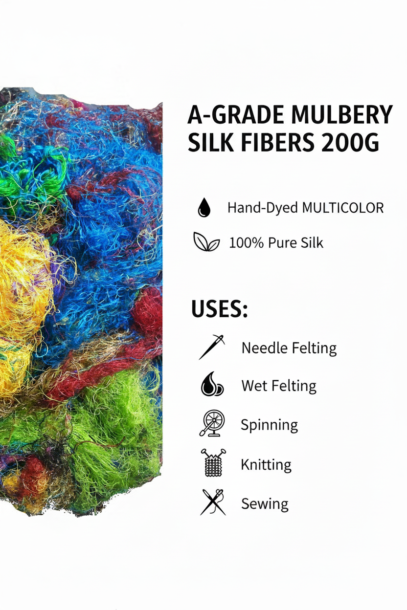 Infographic – A-Grade Mulberry Silk Fibers with corrected spelling