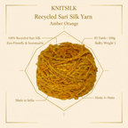 Infographic - Amber Orange Sari Silk Yarn