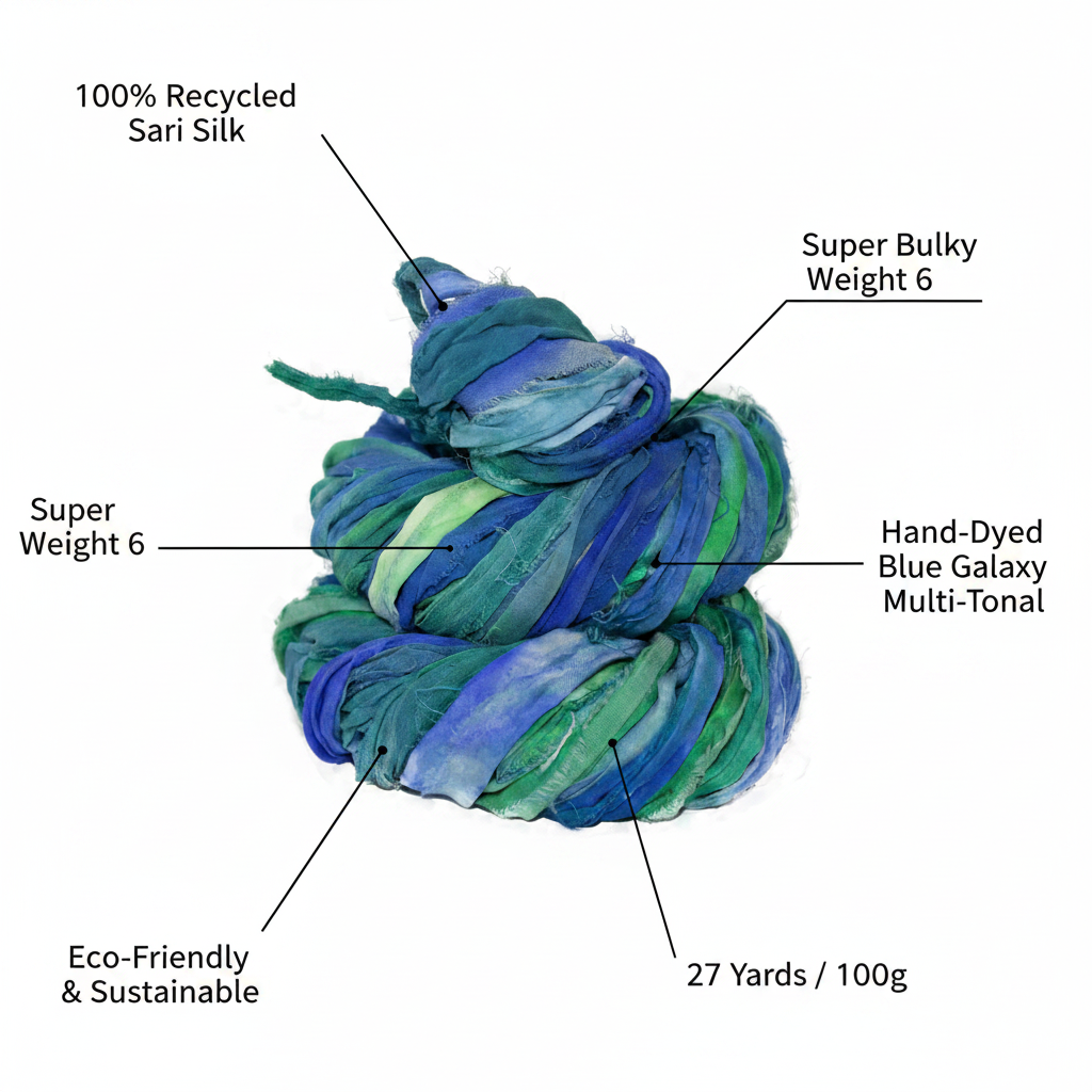 Infographic – Blue Galaxy Sari Silk Yarn