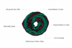 Infographic – Brown & Green Sari Silk Scarf