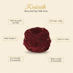 Infographic - Burgundy Maroon Sari Silk Yarn