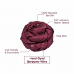 Infographic – Burgundy Wine Sari Silk Yarn