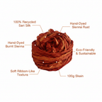 Infographic – Burnt Sienna Rust Sari Silk Yarn