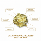Infographic – Champagne Gold Sari Silk Yarn