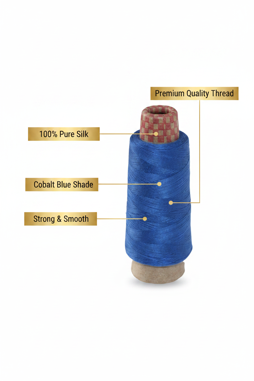 Infographic – Cobalt Blue Silk Thread Features
